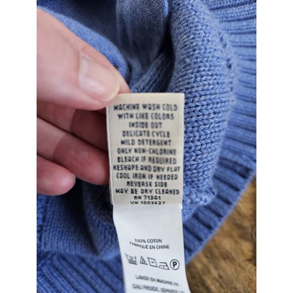 L.L Bean Cable-Knit Zip Up Hooded Sweater Women's M Petite Fisherman Preppy - Picture 10 of 12